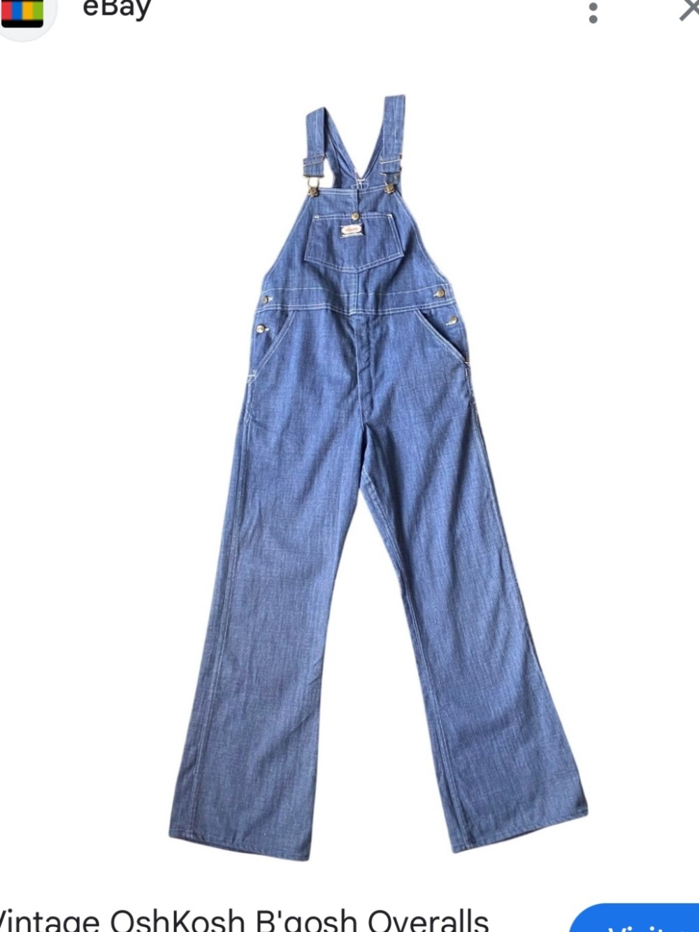 OshKosh B'gosh Women's Indigo Denim Overalls 27x33 vintage